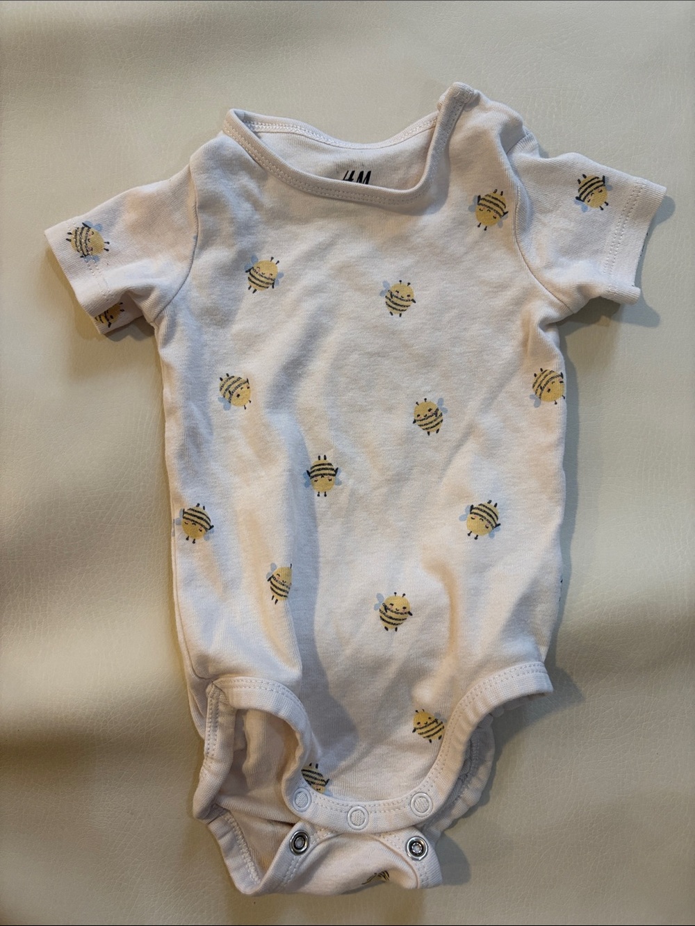 H&M Beige One-Piece with Yellow baby Bee